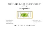 Final Report on Haptics