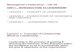 Managerial Leadership- Class PGDM