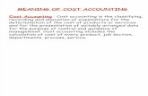 Meaning of Cost Accounting