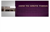 16781271 How to Write Thesis
