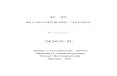 A1 Analog Integrated Circuits - (IEE 6703) - C. Wu (2000) WW