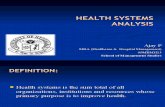 Health Systems Analysis