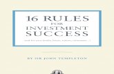 Sir Templeton's 16 Rules for Investment Success
