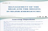 Module 14 Management of the Missing & Dead