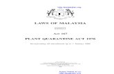 Act 167 Plant Quarantine Act 1976