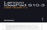 Lenovo IdeaPad S10-3 UserGuide V1.0 English