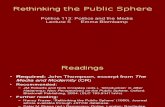 Lecture 5 Rethinking the Public Sphere