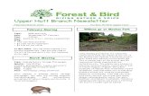 February - March 2010 Upprer Hutt, Royal Forest and Bird Protecton Society Newsletter
