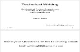 Technical Writing Course 2007 2008
