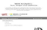 Web Analytics: Test, Target and Optimize