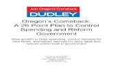 Oregon’s Comeback: A 26 Point Plan to Control Spending and Reform Government