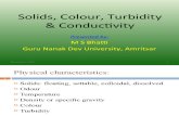 Solids Colour Turbidity Conductivity