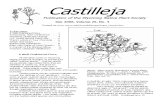Dec 2006 Castilleja Newsletter, Wyoming Native Plant Society