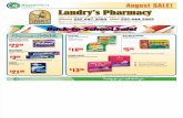 Landry's Pharmacy - August2010 On Sale Flyer