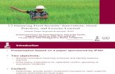 Financing Food Security: Innovations, Good Practices, and Lessons Learned