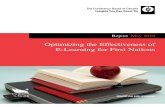 Optimizing the Effectiveness of E-Learning for First Nations