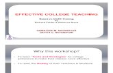 Effective College Teaching [Compatibility Mode] GMR