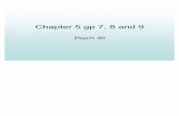 Chapter 5 Gp 7, 8 and 9