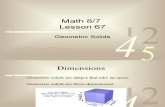 Math 87 Lessons 67 Through 70