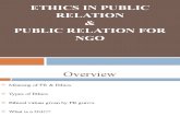 Ethics & Pr for NGO
