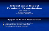 Blood and Blood Product Transfusion