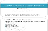 Teaching English Listening - Module One Final)