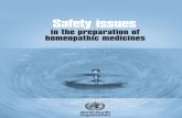 Quality and Safety Issues in the Preparation of Homeopathic Medicines - 2009 by WHO