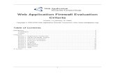 Web Application Firewall Evaluation Criteria