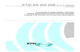 Etsi Es 201 658 v1.1.1 (1999-07)