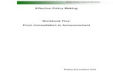 Effective Policy Making From Consultation to Announcement WkBk 5 - OfMDFMNI Ireland - 2009