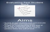 Evaluating Past Student Work Power Point