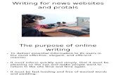 Writing for News Websites and Protals
