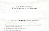 Chapter Six–– the Culture of Rome