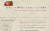 Sachin’s Test Gems