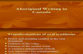 Aboriginal Writing in Canada