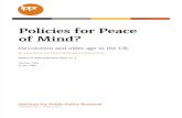Policies for Peace of Mind? Devolution and older age in the UK