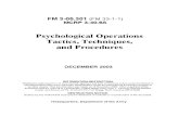 Psychological Operations (PSYOPS), Tactics, Techniques, And Procedures - US Department of Defense Manual