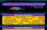 Autonomic Nervous System, Lect 5