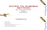 Intro to Algebra Section 1 a More