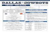 Cowboys Media Notes (for Browns, 9/7)