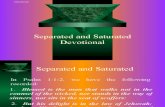 Separated and Saturated (Devotional)