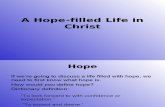 A Hope-Filled Life in Christ