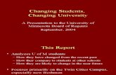 Changing Students, Changing University
