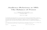 Audience Relations at SBS: The Balance of Power