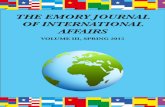 The Emory Journal of International Affairs, Spring 2015