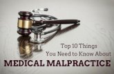 Top 10 Things You Want to Know About Medical Malpractice Cases