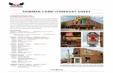 2015 summerday camp itinerary sheet