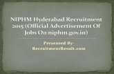 NIPHM Hyderabad Recruitment 2015 (Official Advertisement Of Jobs On niphm.gov.in)