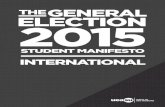 INTERNATIONAL - The General Election 2015 Student Manifesto