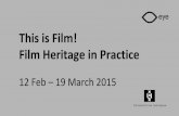This is Film! Lecture #6, 19 March 2015, EYE.